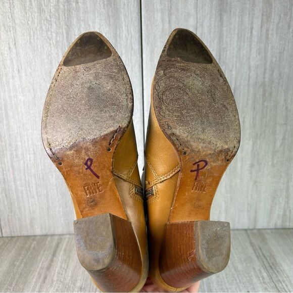 Frye Jennifer Ankle Boots Brown Leather Ankle Bootie Shootie Womens Size 8 - Picture 8 of 10